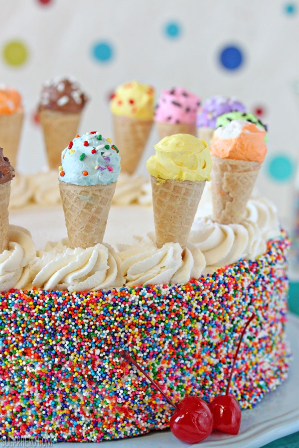 Ice Cream Sundae Cake - what a cute idea for a party!